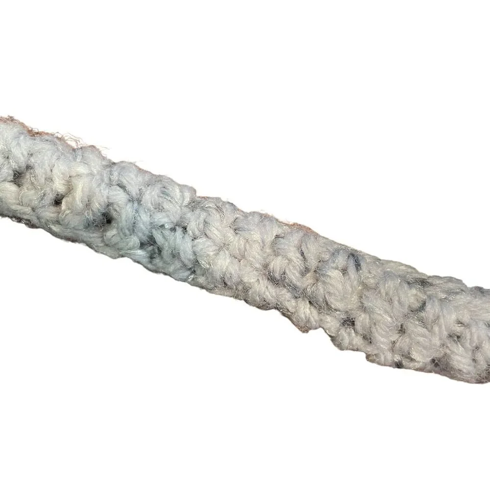 Vintage Crochet Covered‎ Clothes Hangers Set of 3 Peach Camo Gray